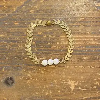 white lava rock bracelet