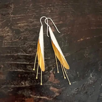 LONG CALLA DANGLE EARRINGS