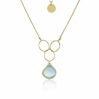 Cassiopeia Necklace WITH BLUE DRUZY