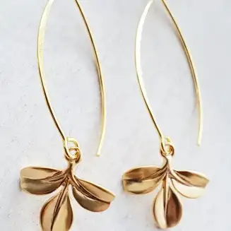 Vermeil Marquis Petite Branch Earrings