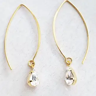 Vermeil Marquis Crystal Teardrop Earrings