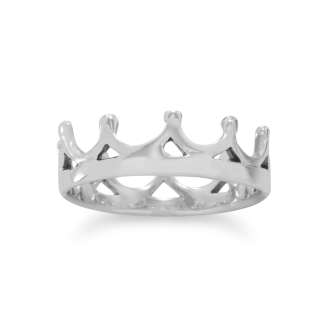 STERLING SILVER CROWN RING SIZE  8 and size 9