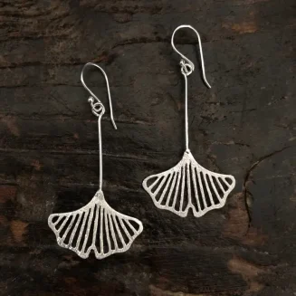 GINGKO LEAF DANGLE EARRINGS