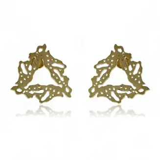 Triangular Cutouts Gold Matte finish post