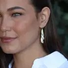 Brushed teardrop earrings 2