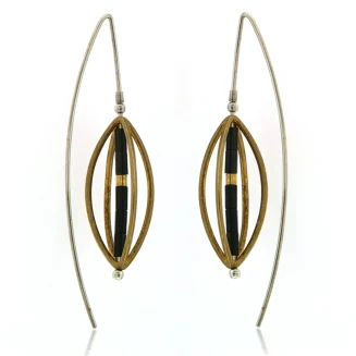 SPINNING MARQUISE WITH HEMATITE EARRINGS