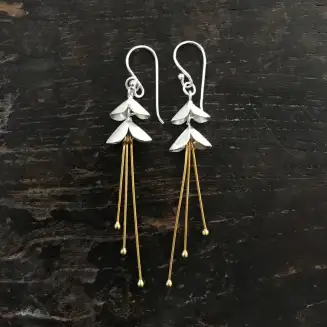 TWO TONE BALLERINA EARRINGS