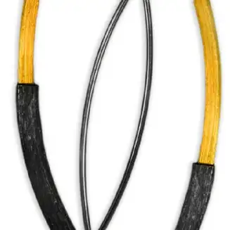 EARRINGS SILVER GOLD VERMEIL BLACK OXIDATION, WIRE THREADER 1 5/8"