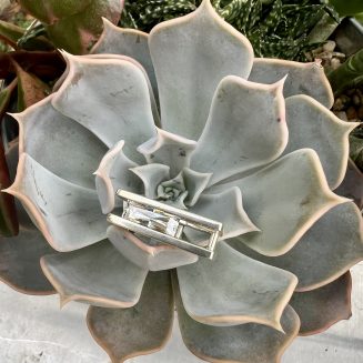 Sterling Silver sliding 12x4 baguette