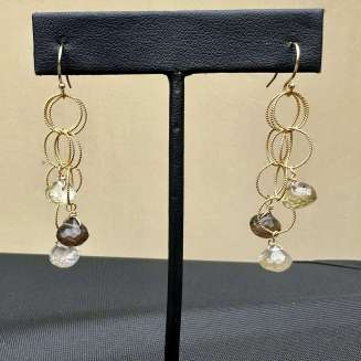 14K Gold Filled WaterFall Stone Earrings