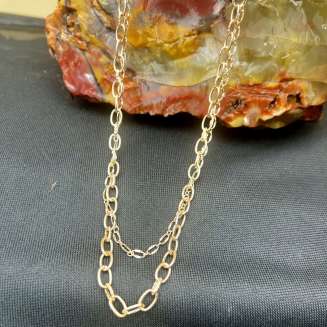 DOUBLE CABLE LINK LAYER NECKLACE