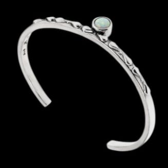 Horizon Opal Cuff Bracelet Sterling Silver