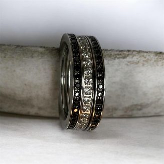 Stainless Steel 3 band set size 11