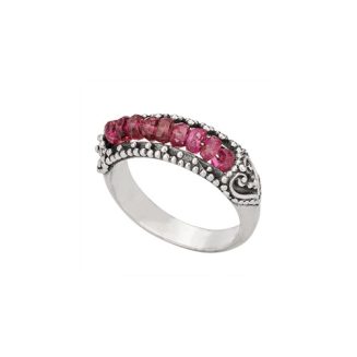 Sterling Silver multi Tourmaline Ring