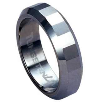 Diamond-Cut Tungsten Carbide Ring This Ring Is 6.5MM Wide.  SIZE 7