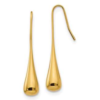 STAINLESS STEEL POLISHED DROP EARRING