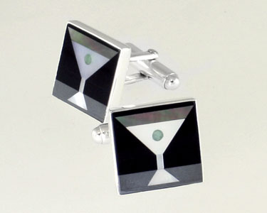 Square Martini Inlay cufflinks Square Martini Inlay cufflinks