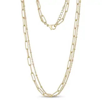 DOUBLE GOLD PAPER CLIP CHAIN