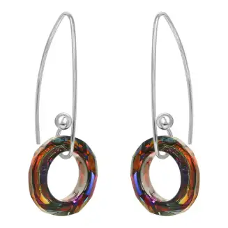 Marquis Halo Crystal Volcano Earrings