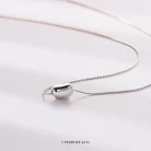 bean necklace silver