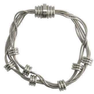 Stainless Steel Multi-Snake Link Magnetic Bracelet Stainless Steel Multi-Snake Link Magnetic Bracelet