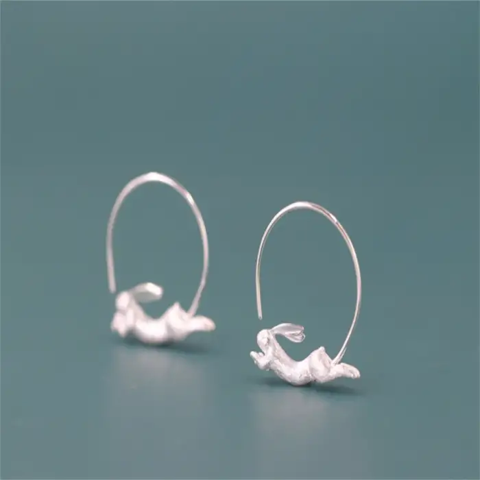 bunny earring silver