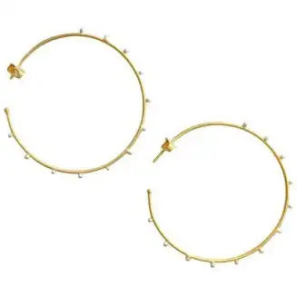 HANDCRAFTED 24k GOLD VERMEIL HOOPS 40MM