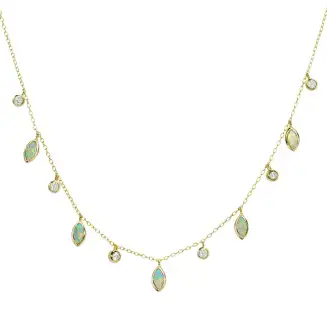 DROPS OF SPRING OPAL NECKLACE