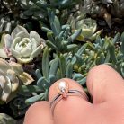 pearl ring 2with 2 cz's