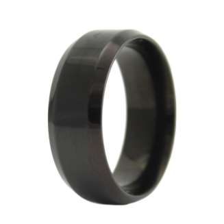 tungsten matte  Black PVD Ring 8mm wide Size 12