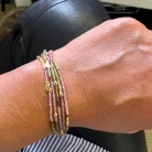 tourmaline bracelet on wrist