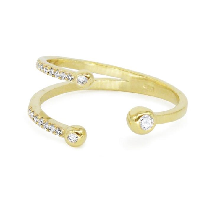 tripod ring gold