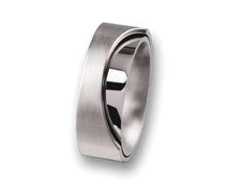 5mm wide Narrow Fold Over Ring Stainless Steel