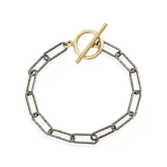 MIXED METAL TOGGLE BRACELET