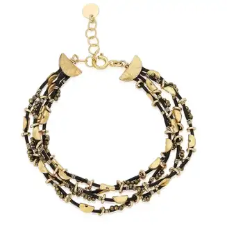 FOUR STRAND PYRITE BRACELET