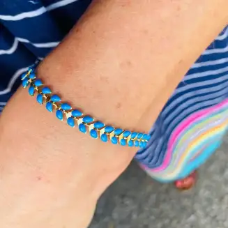 Elemental Blue Gold Ivy Bracelet