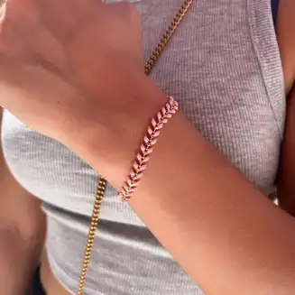 Light Pink Gold Ivy Bracelet