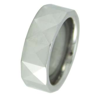 Diamond-cut Tungsten Carbide Ring 7MM IN WIDTH SIZES 10 AND 11
