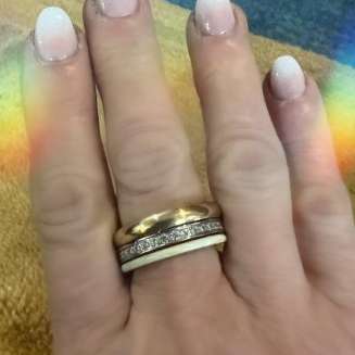 Three Stainless Steel Stacking Bands sold together size 9.5