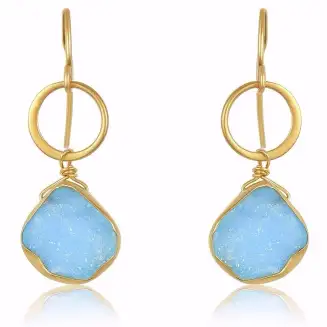 BLUE MOON DRUZY EARRINGS