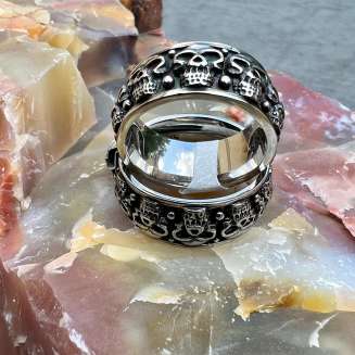 Stainless Steel skull rings. 9 mm in width . 1 size 10 and 1 size 12