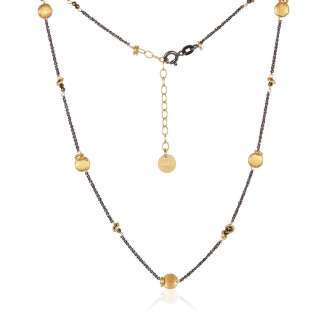 Eclipse Pyrite and Coin Short Necklace