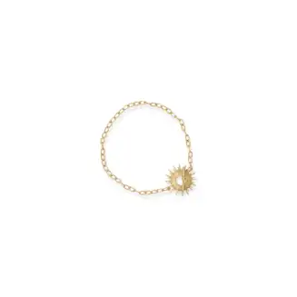 Shine On! 7.5" 14 Karat Gold Vermeil Sunburst Toggle Bracelet