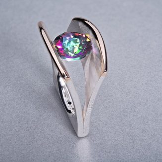 Wedge Set 9mm with Natural Gemstones