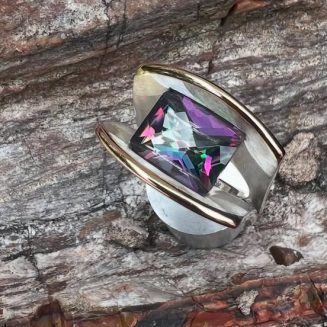 10X12MM CUSHION CUT MYSTIC TOPAZ SIZE 8 ONLY