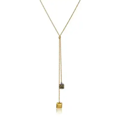 Split Domino Drop Necklace