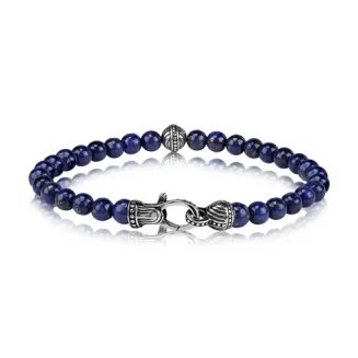 LAPIS 6MM BEAD BRACELET