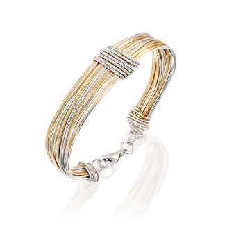 HANDMADE WRAP BRACELET MIXED METALS