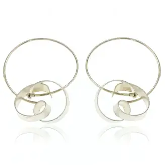 STERLING SILVER PRETZEL EARRINGS