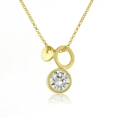 Gold and CZ Circles necklace